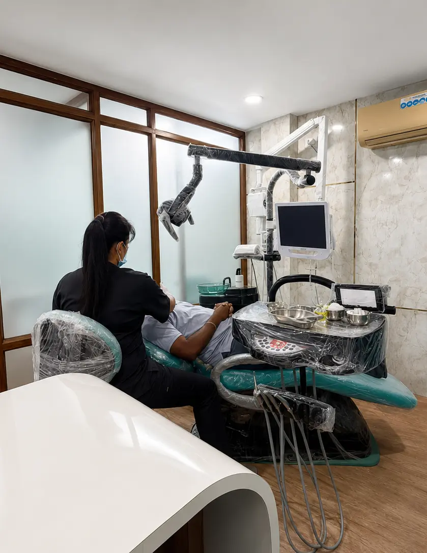 Dental treatment in progress at Firstline Clinic